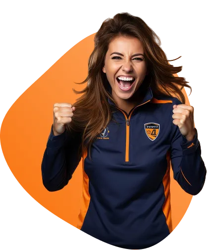 Gemotiveerde vrouw bij rijmaster